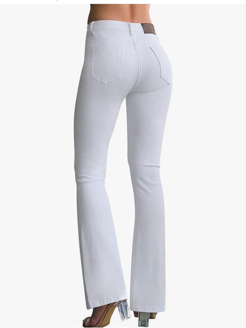 White High-Rise Flared Jeans - Picture 2 of 4